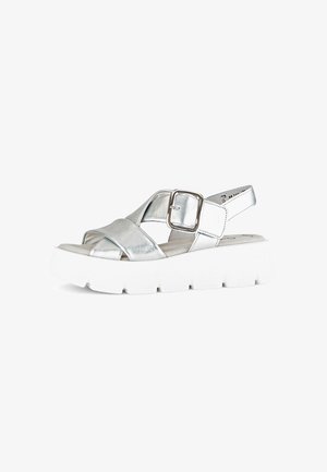 Gabor, Sandales à plateforme - silver-coloured