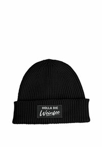 MoonWorks MIT PATCH MIT SPRUCH HOLLA DIE WEINFEE LUSTIG  - Beanie - schwarz