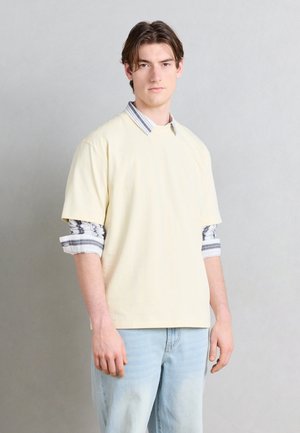 O NECK TEE OVERSIZE - T-shirt basic - white sand