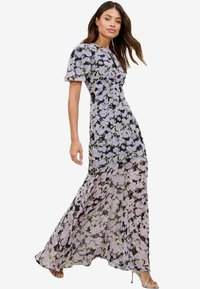 Lipsy REGULAR FIT - PUFF SLEEVE UNDERBUST MAXI - Maksimekko - purple floral