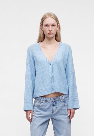 ONLY, ONLEVIA V-NECK CARDIGAN - Gilet - blue melange