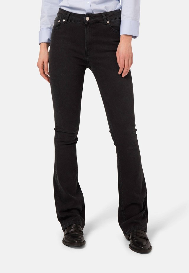 Flared Jeans - black denim