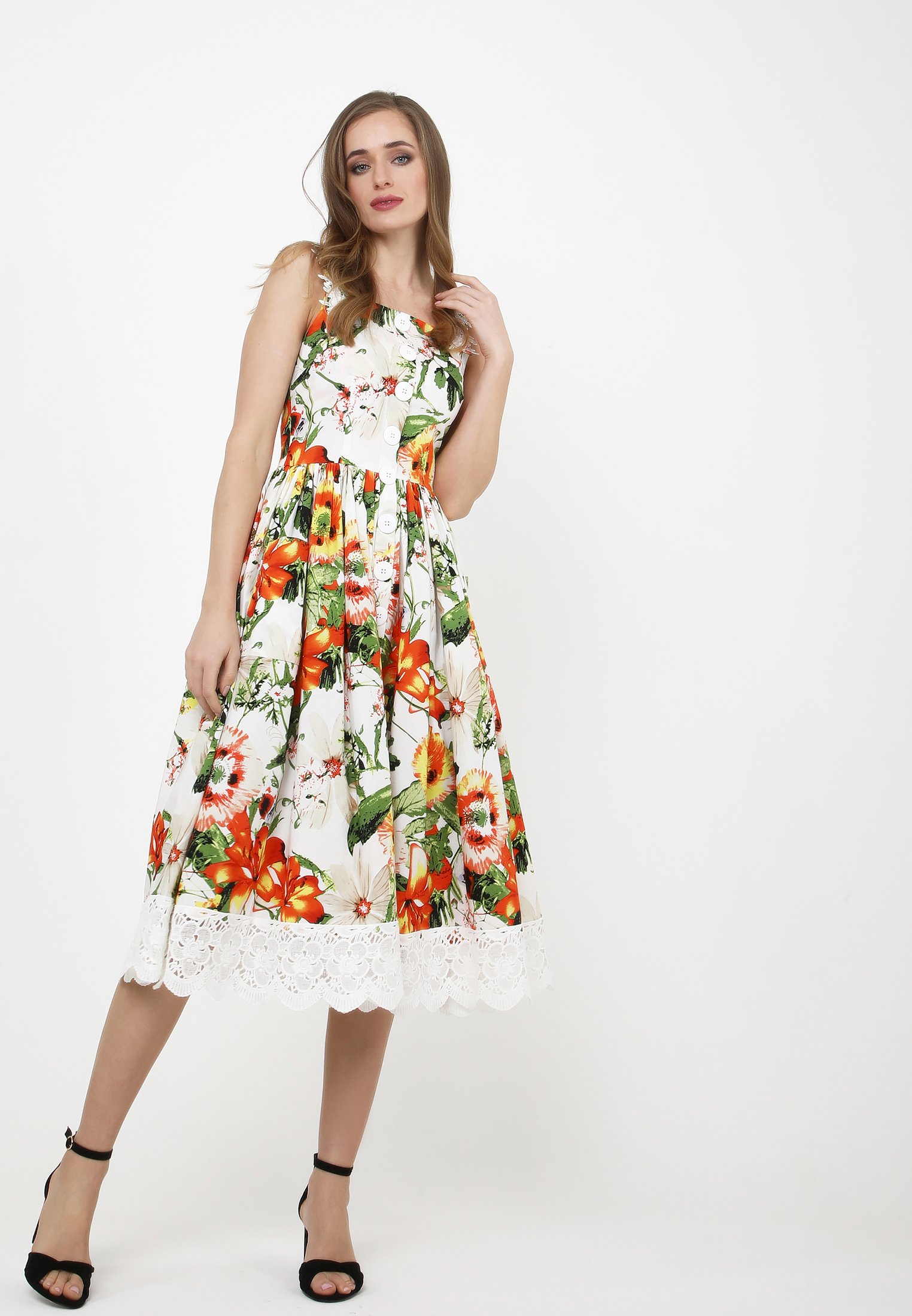 orange race day dress