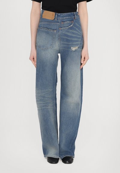 MM6 Maison Margiela PANTS POCKETS - Traperice ravnih nogavica - medium blue