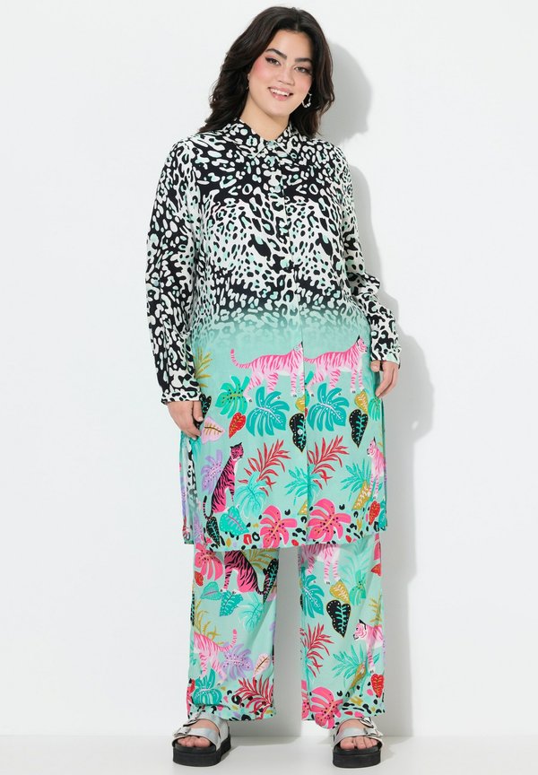 MIDI ALLOVERDRUCK LANGARM - Blusenkleid