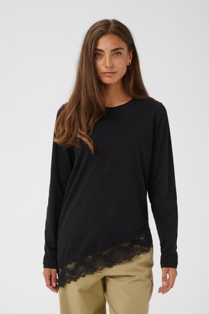 Culture, CUVENA LONG SLEEVE - T-shirt à manches longues - black