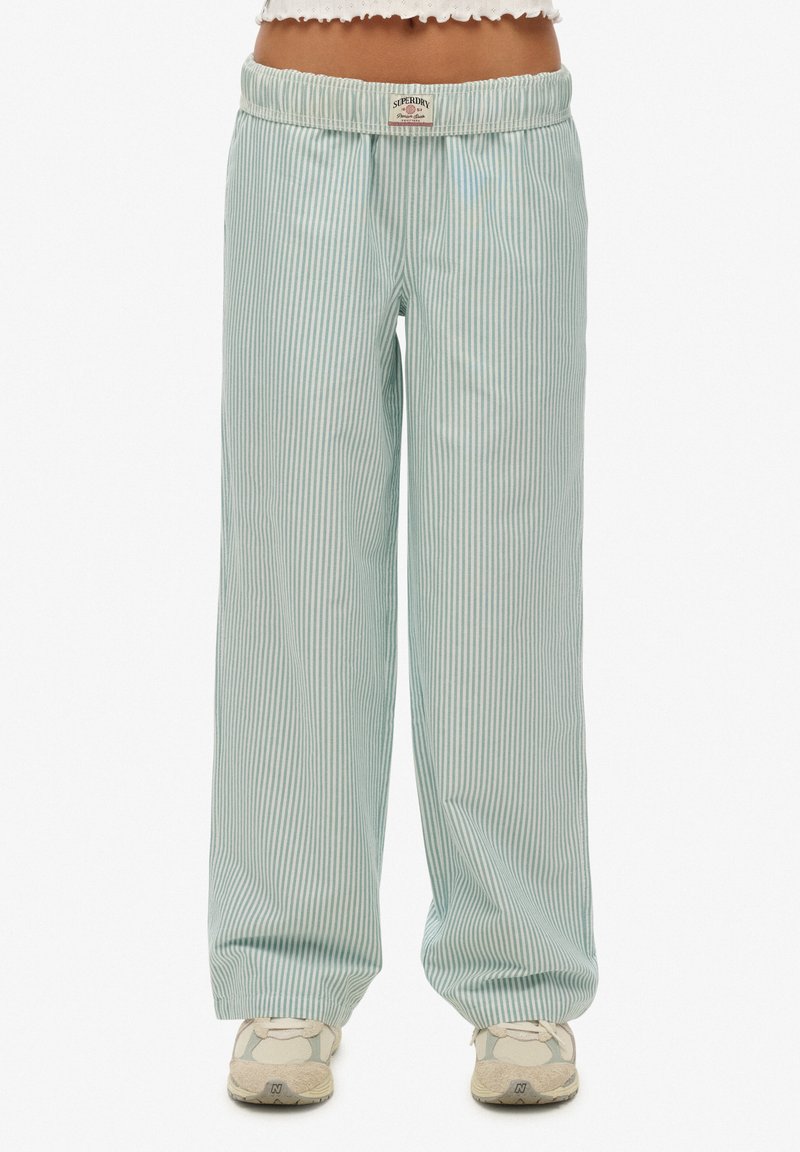 Superdry & Co STRIPE ELASTICATED - Bukser - peppermint chalk stripe