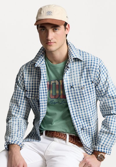 Polo Ralph Lauren CLASSIC FIT PLAID LOGO JERSEY T-SHIRT - T-shirt estampada - faded mint