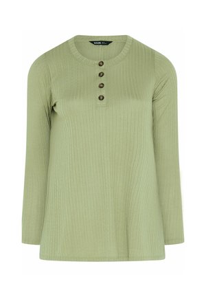Yours Clothing, PLUS SIZE CASUAL TOPS - Long sleeved top - light green