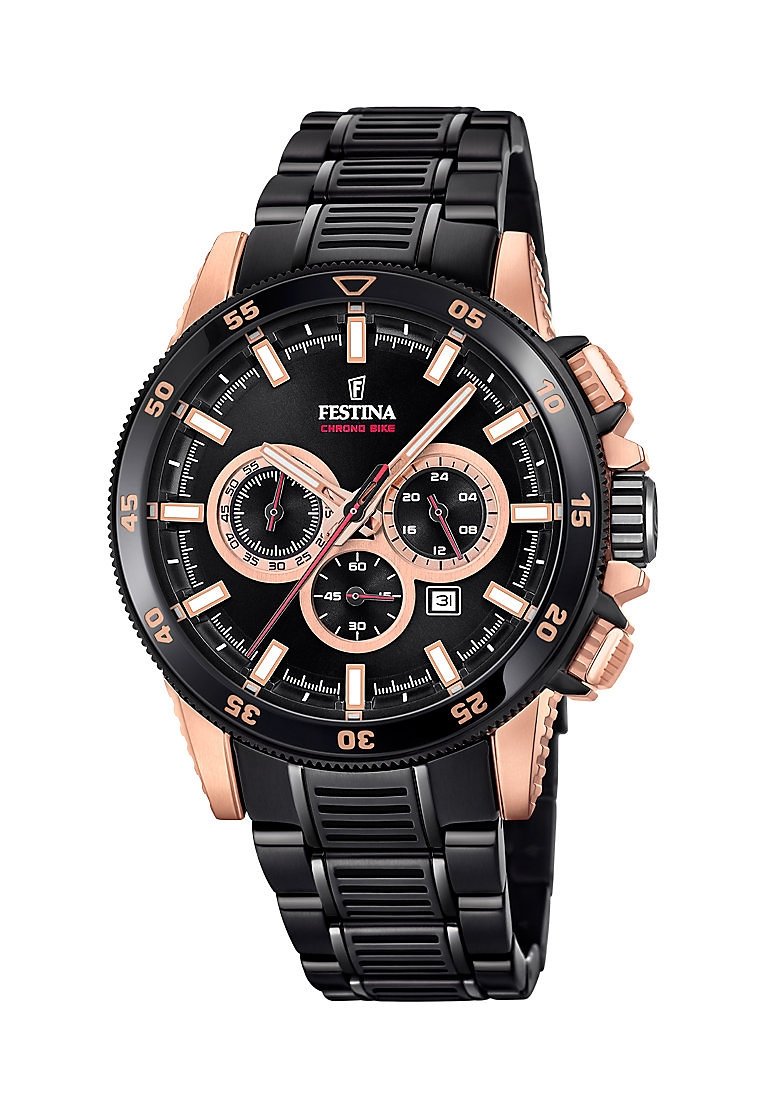 Reloj de hombre timeless chronograph f6855/7 con esfera negra