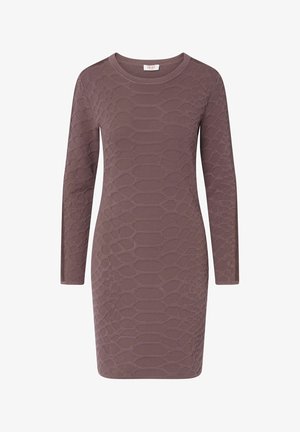 LIU JO, LIU JO SHORT JACQUARD KNIT DRESS - Φόρεμα-πουλόβερ - mauve