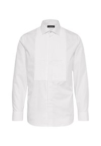 Valge pikkade varrukatega särk, millel on tekstureeritud esipaneel ja klassikaline krae. Valmistatud sujuvast ja kergest kangast, millel on nööpidega sulgemine.