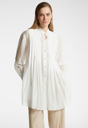 LUNGA CON PIEGHE - Camicia - bianco