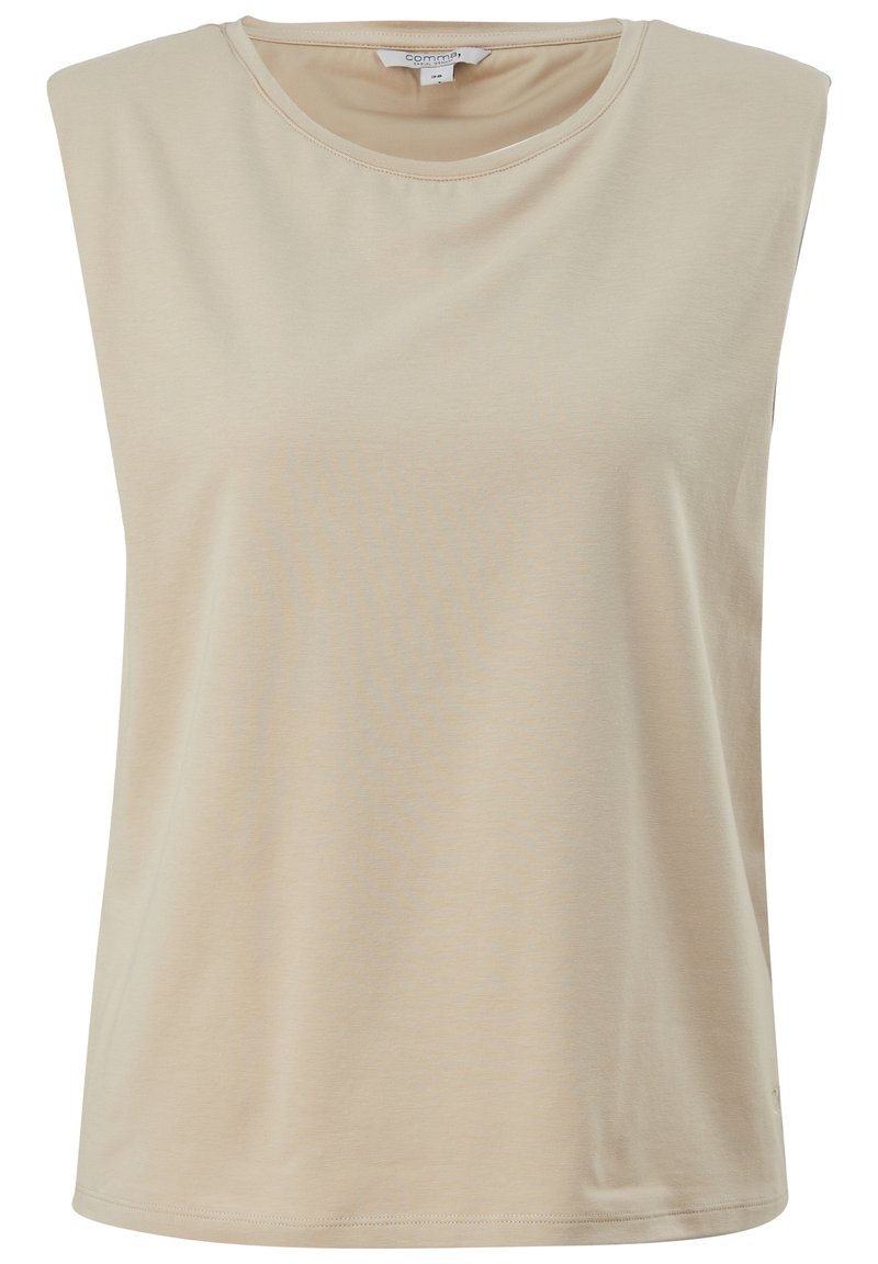 Damen T-Shirts | comma casual identity MIT GEPOLSTERTEN SCHULTERN Top beach sand/beige - WC42010 Damen T-Shirts | comma casual identity MIT GEPOLSTERTEN SCHULTERN Top beach sand/beige - WC42010