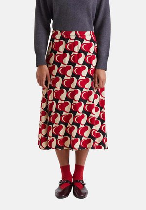 MIDI CON ESTAMPADO HEART - Falda acampanada - multi