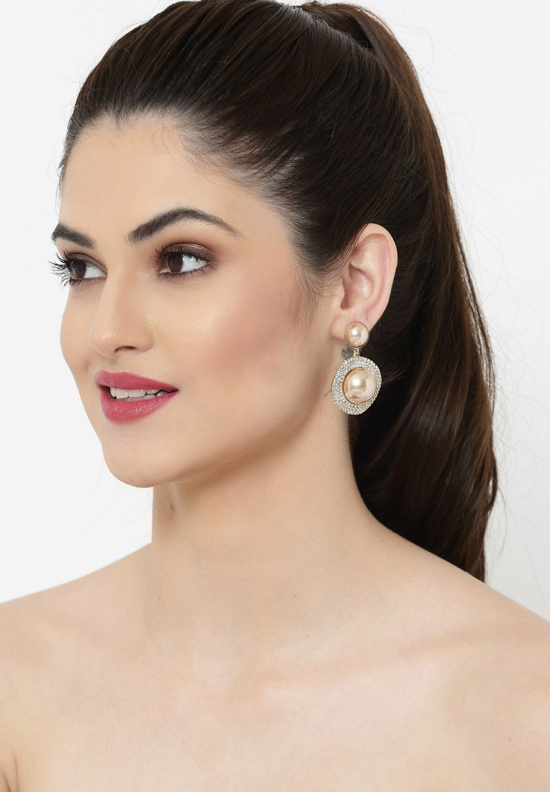 Damen Halsketten | Avant-Garde Paris AVANT-GARDE PARIS ELEGANT CRYSTALS STUDDED PEARL Ohrringe rose gold/roségoldfarben - UQ8720 Damen Halsketten | Avant-Garde Paris AVANT-GARDE PARIS ELEGANT CRYSTALS STUDDED PEARL Ohrringe rose gold/roségoldfarben - UQ8720