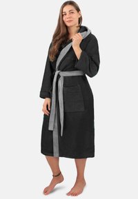 Normani WELLNESS - Bademantel - schwarz grau