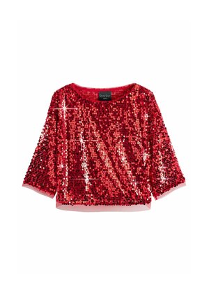 Next REGULAR FIT - SEQUIN QUARTER SLEEVE  - Pluus - red