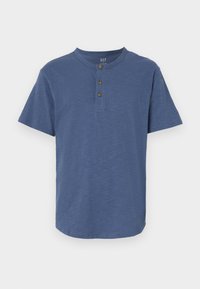 GAP LIVED IN CURVED HEM HENLEY - Basic T-shirt - vintage indigo/blue ...