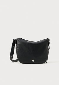 Pinko HOBO ZIP AROUND CLASSIC BIKER - Cross body bag - nero/matt silver ...