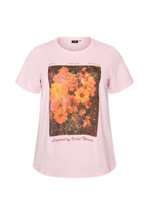 Zizzi, T-shirt con stampa - rot