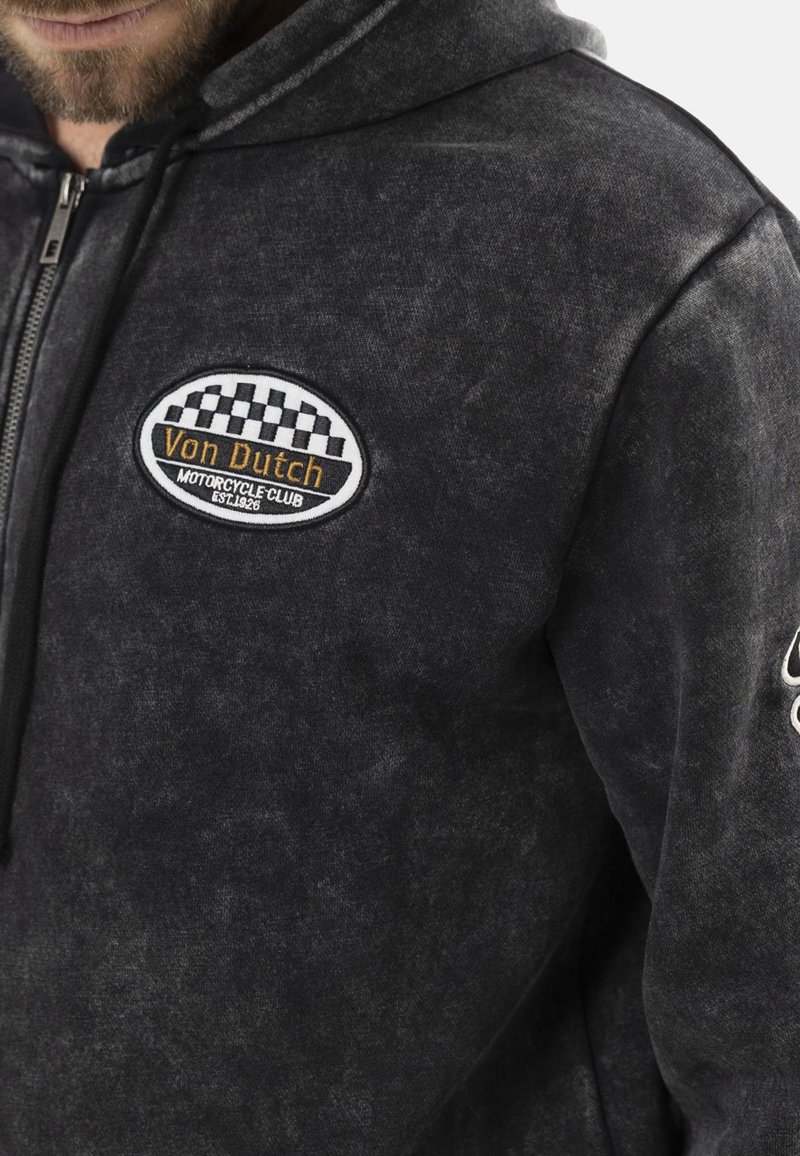 vintage La Mecque Spell Out sweat à capuche gris brodé hip