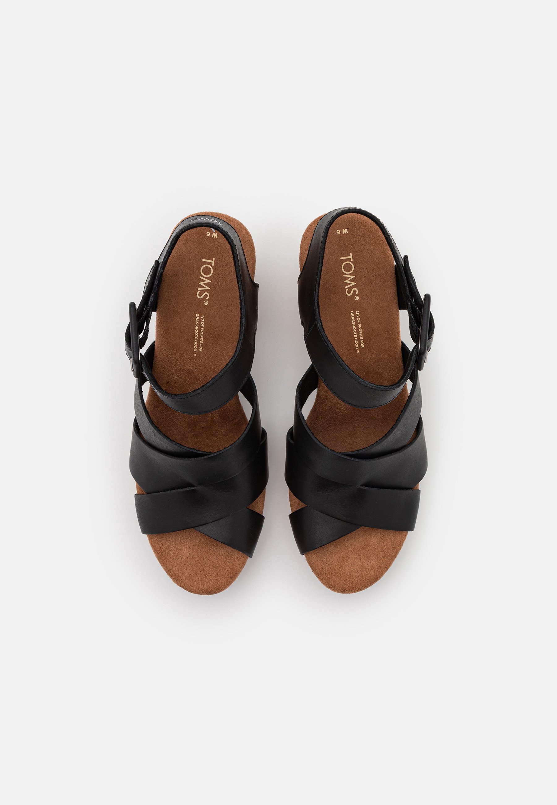 TOMS AVA - High heeled sandals - black 