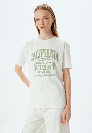 Koton COLLEGE - Camiseta estampada - white