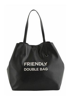 FRIENDLY DOUBLE  - Tote bag - black brown