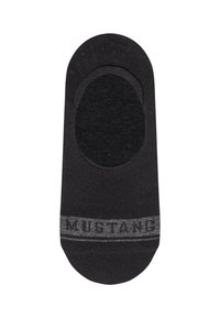 Calzino alla caviglia nero con una texture liscia, dotato di una fascia logo grigia vicino all'apertura e una forma curva per una vestibilità aderente.