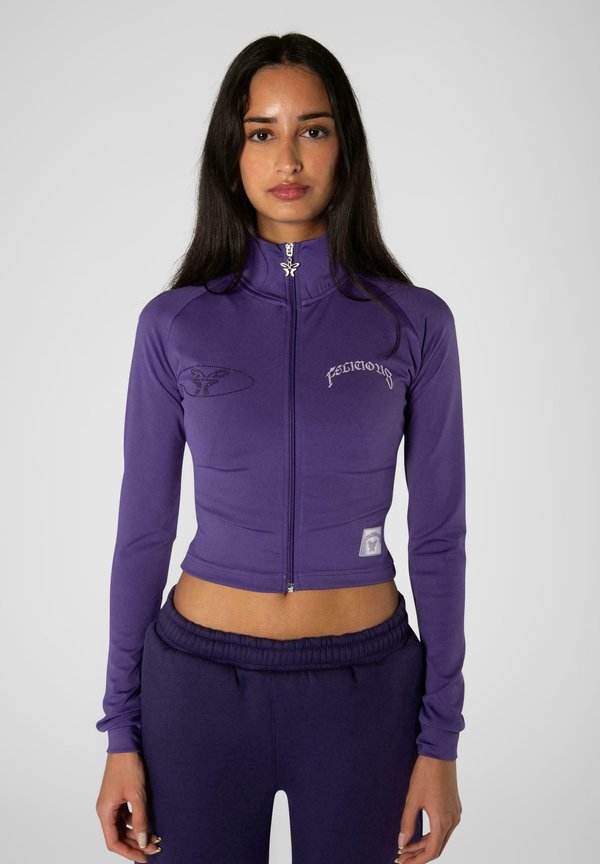 CROPPED - Strickjacke - purple