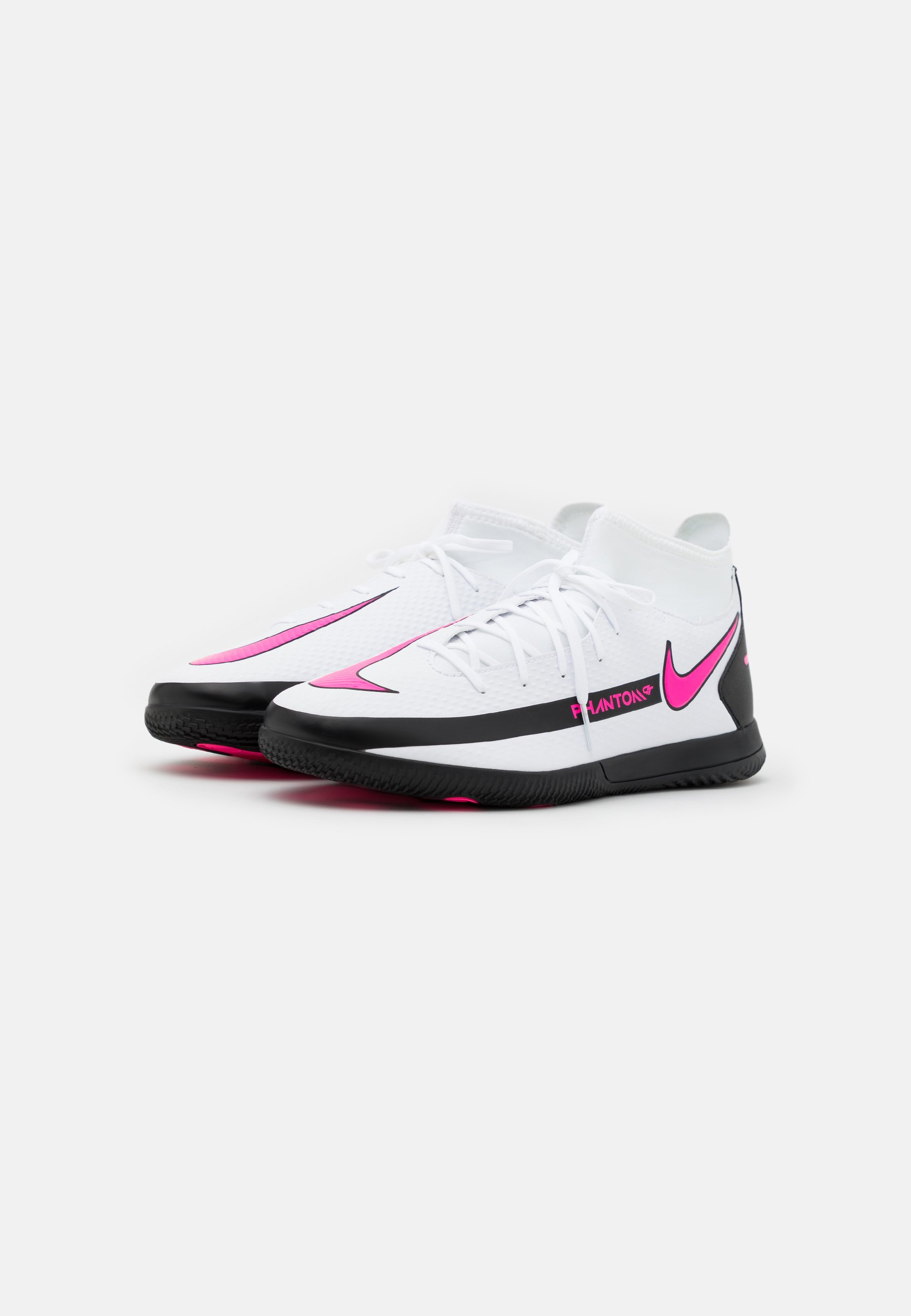 Nike Performance PHANTOM GT CLUB DF IC - Indoor football boots - white/pink  blast/black/white - Zalando.ie
