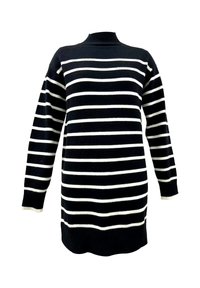 GINI LONDON HIGH NECK STRIPE - Jumper dress - schwarz