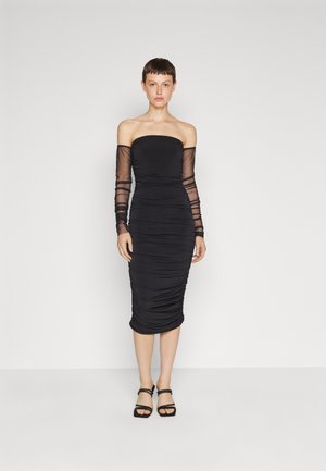 WAL G. BARD SLEEVE MIDI - Φόρεμα από ζέρσεϊ - black