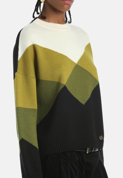 Luisa Spagnoli MENZI - Pulover - nero verde panna