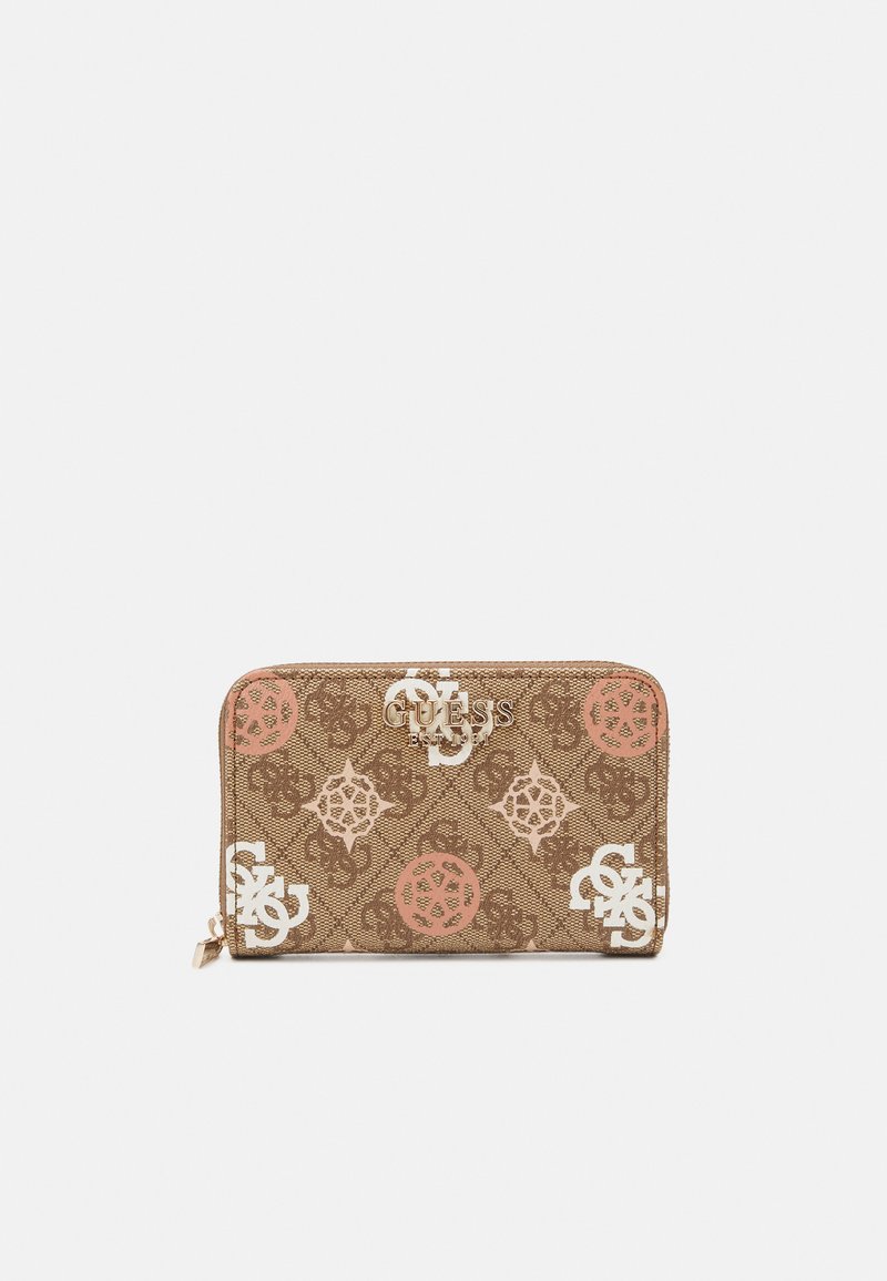 Guess - ELIETTE LOGO MED ZIP - Wallet - latte logo multi, Enlarge