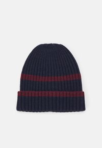 Adīta cepure - dark blue/dark red