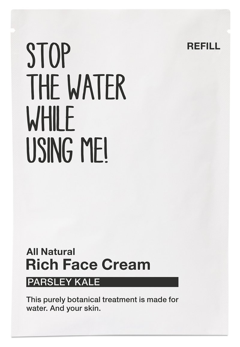 Herren Reinigung | STOP THE WATER WHILE USING ME ALL NATURAL PARSLEY KALE RICH FACE CREAM, REFILL SACHET Gesichtscreme black/wh Herren Reinigung | STOP THE WATER WHILE USING ME ALL NATURAL PARSLEY KALE RICH FACE CREAM, REFILL SACHET Gesichtscreme black/wh