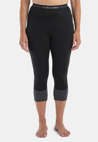 icebreaker MERINO 200 MID WEIGHT ZONEKNIT3/4 - 3/4 sports trousers - BLACK