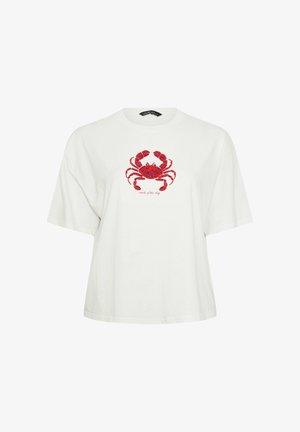 Yours Clothing, WOMEN'S GRAPHIC T-SHIRTS - - T-shirt à manches longues - crimson