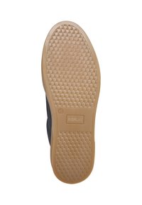 Semelle de chaussure avec motif de bande de roulement hexagonal, marquage taille 43 et nom de marque "REPLAY" embossé sur une surface en caoutchouc marron clair.
