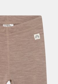 Lindex BABY SOLID UNISEX - Leggings - Byxor - light beige melange