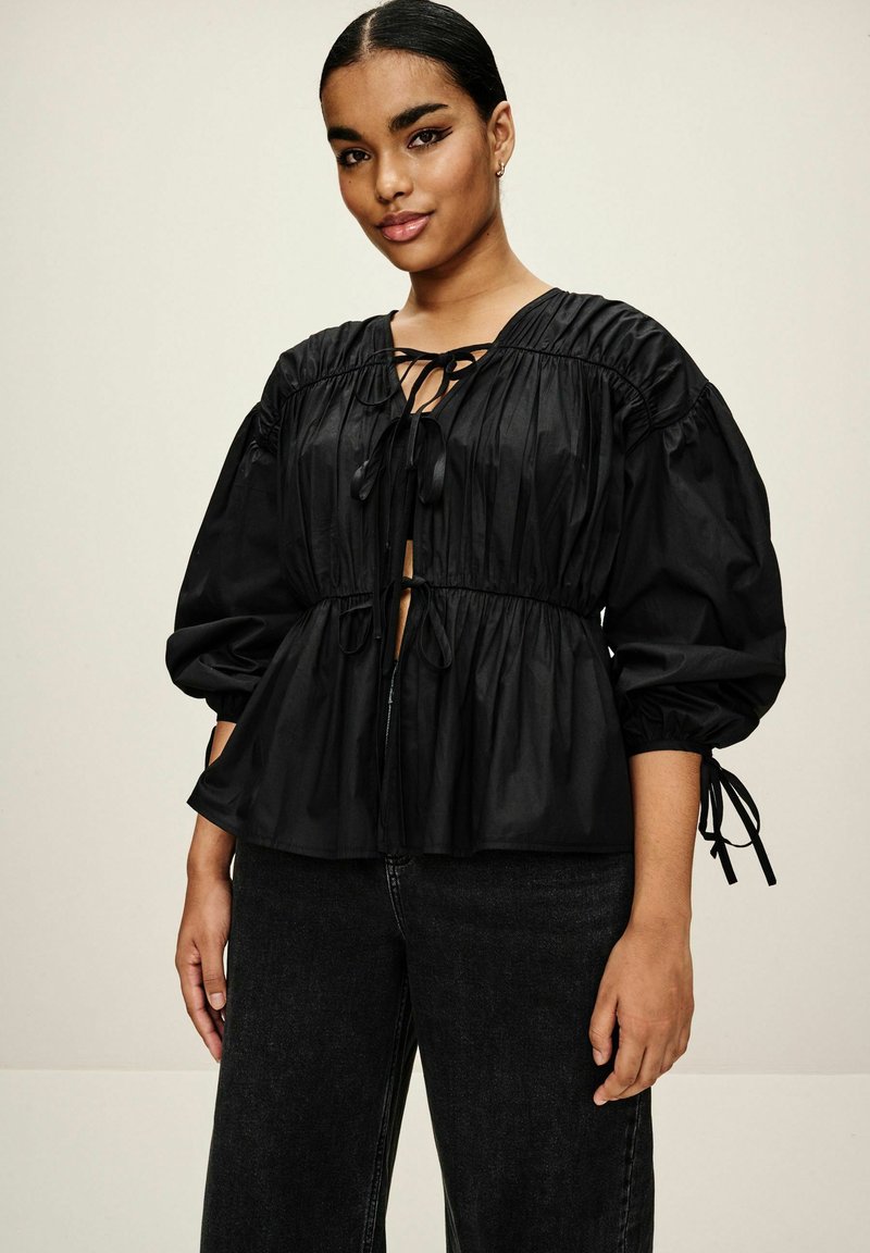 Next LAYERED REGULAR FIT - Bluza - black