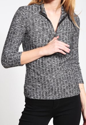 T-shirt à manches longues - mottled dark grey