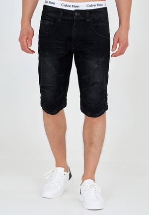 LEON - Denimshorts - black