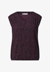 SHIRT MIT BOAT NECK UND ELASTIKBUND - T-shirt imprimé - rustic rouge