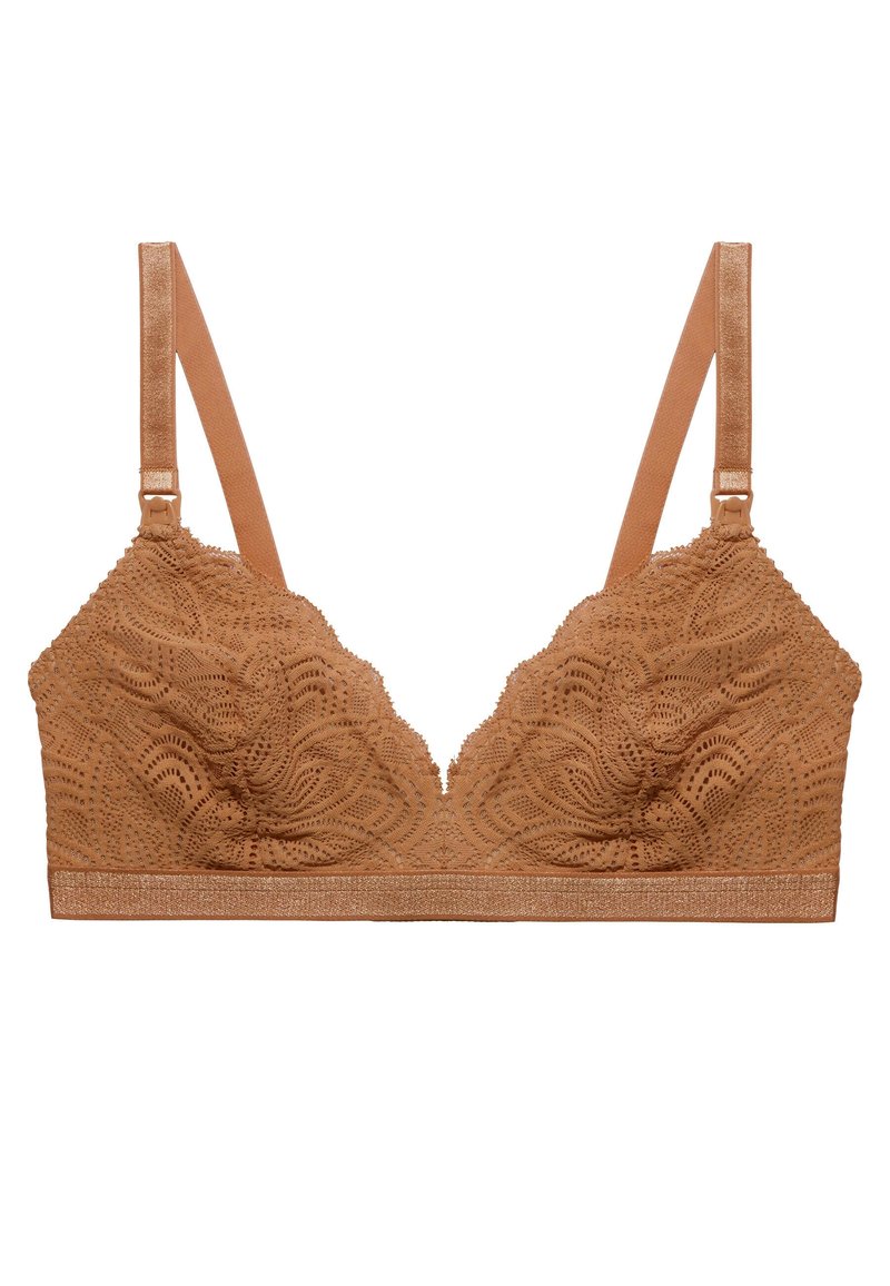 Underprotection - LUNA MATERNITY BRA - Kolmnurklõikega rinnahoidja - clay, Suurenda