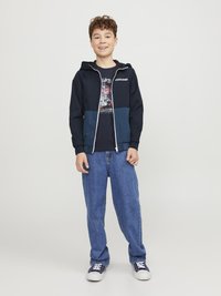 Jack & Jones Junior JJERUSH BLOCKING NOOS JNR - Lagana jakna - navy blazer/blue/white