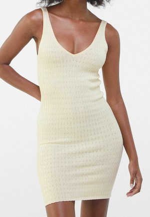 Bershka Robe fourreau - light yellow