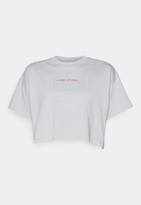 VARSITY MIX CROP - T-shirt print - mod gray/canyon pink
